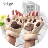 Winter Warm Fingerless Paw Gloves