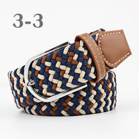 Female Multi Colored Casual Knitted Pin Buckle Belts