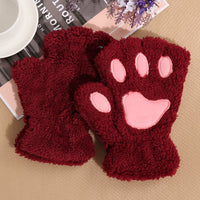 Winter Warm Fingerless Paw Gloves