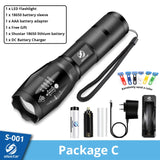 Ultra Bright LED Torch L2/V6 5 Switch Mode Waterproof With Zoomable Lens 18650 battery