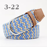 Female Multi Colored Casual Knitted Pin Buckle Belts