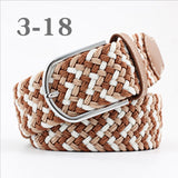 Female Multi Colored Casual Knitted Pin Buckle Belts