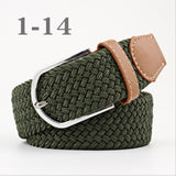 Female Single Colored Casual Knitted Pin Buckle Belts