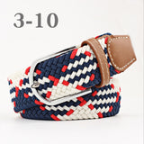 Female Multi Colored Casual Knitted Pin Buckle Belts