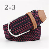 Female Single Colored Casual Knitted Pin Buckle Belts