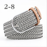 Female Single Colored Casual Knitted Pin Buckle Belts