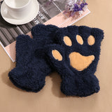 Winter Warm Fingerless Paw Gloves