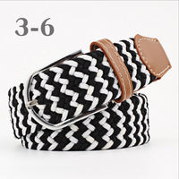 Female Multi Colored Casual Knitted Pin Buckle Belts