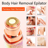 Rechargeable 2 in 1 Electric Eyebrow Trimmer Epilator - Painless Razor Shaver