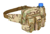 Tactical Waist Bag - 4 Large Pockets & Water Bottle Holder