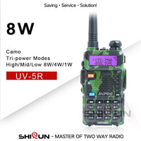 Baofeng 8W UV-5R Walkie Talkie Camo Dual Band UV5R 8W UHF VHF Two Way Radio UV 5R HF Transceiver UV-82