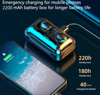 Bluetooth Earphones 2200mAh With Charging Case