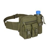 Tactical Waist Bag - 4 Large Pockets & Water Bottle Holder