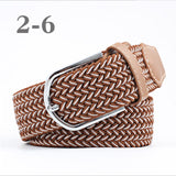 Female Single Colored Casual Knitted Pin Buckle Belts