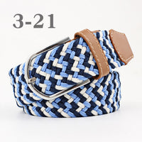 Female Multi Colored Casual Knitted Pin Buckle Belts