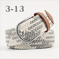 Female Multi Colored Casual Knitted Pin Buckle Belts