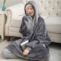 Hoodie Blanket With Sleeves