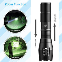 Ultra Bright LED Torch L2/V6 5 Switch Mode Waterproof With Zoomable Lens 18650 battery