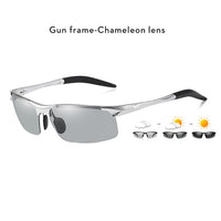 Polarized Aluminium Rimless Photochromic Sunglasses