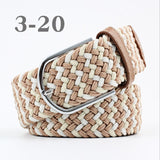 Female Multi Colored Casual Knitted Pin Buckle Belts