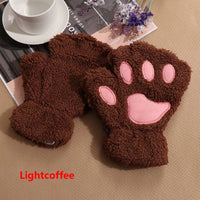 Winter Warm Fingerless Paw Gloves