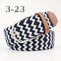 Female Multi Colored Casual Knitted Pin Buckle Belts