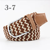 Female Multi Colored Casual Knitted Pin Buckle Belts