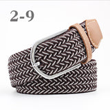 Female Single Colored Casual Knitted Pin Buckle Belts