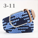 Female Multi Colored Casual Knitted Pin Buckle Belts