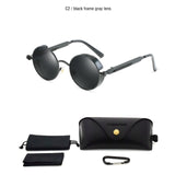 Gothic Steampunk Sunglasses Polarized UV400 Blocks 100% UAV & UVB Rays - High Quality Metal Frame