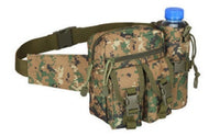 Tactical Waist Bag - 4 Large Pockets & Water Bottle Holder