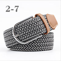 Female Single Colored Casual Knitted Pin Buckle Belts