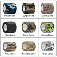 Tactical Self-Adhesive Camouflage Tape 5cm*4.5M  - STRETCH WRAP NOT STICKY