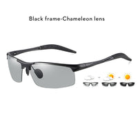 Polarized Aluminium Rimless Photochromic Sunglasses