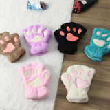 Winter Warm Fingerless Paw Gloves