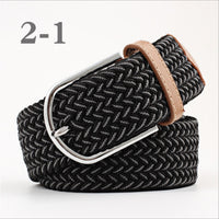 Female Single Colored Casual Knitted Pin Buckle Belts