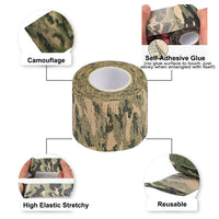 Tactical Self-Adhesive Camouflage Tape 5cm*4.5M  - STRETCH WRAP NOT STICKY