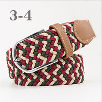 Female Multi Colored Casual Knitted Pin Buckle Belts