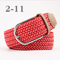 Female Single Colored Casual Knitted Pin Buckle Belts