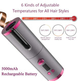 Hair Curler - Ceramic Cordless & USB Rechargeable