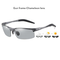 Polarized Aluminium Rimless Photochromic Sunglasses