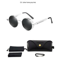 Gothic Steampunk Sunglasses Polarized UV400 Blocks 100% UAV & UVB Rays - High Quality Metal Frame