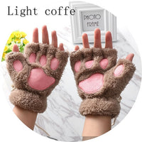 Winter Warm Fingerless Paw Gloves