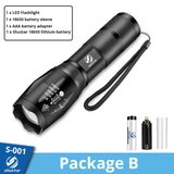 Ultra Bright LED Torch L2/V6 5 Switch Mode Waterproof With Zoomable Lens 18650 battery