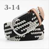 Female Multi Colored Casual Knitted Pin Buckle Belts