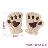 Winter Warm Fingerless Paw Gloves