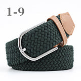 Female Single Colored Casual Knitted Pin Buckle Belts