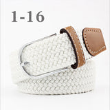 Female Single Colored Casual Knitted Pin Buckle Belts