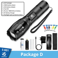 Ultra Bright LED Torch L2/V6 5 Switch Mode Waterproof With Zoomable Lens 18650 battery