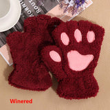 Winter Warm Fingerless Paw Gloves